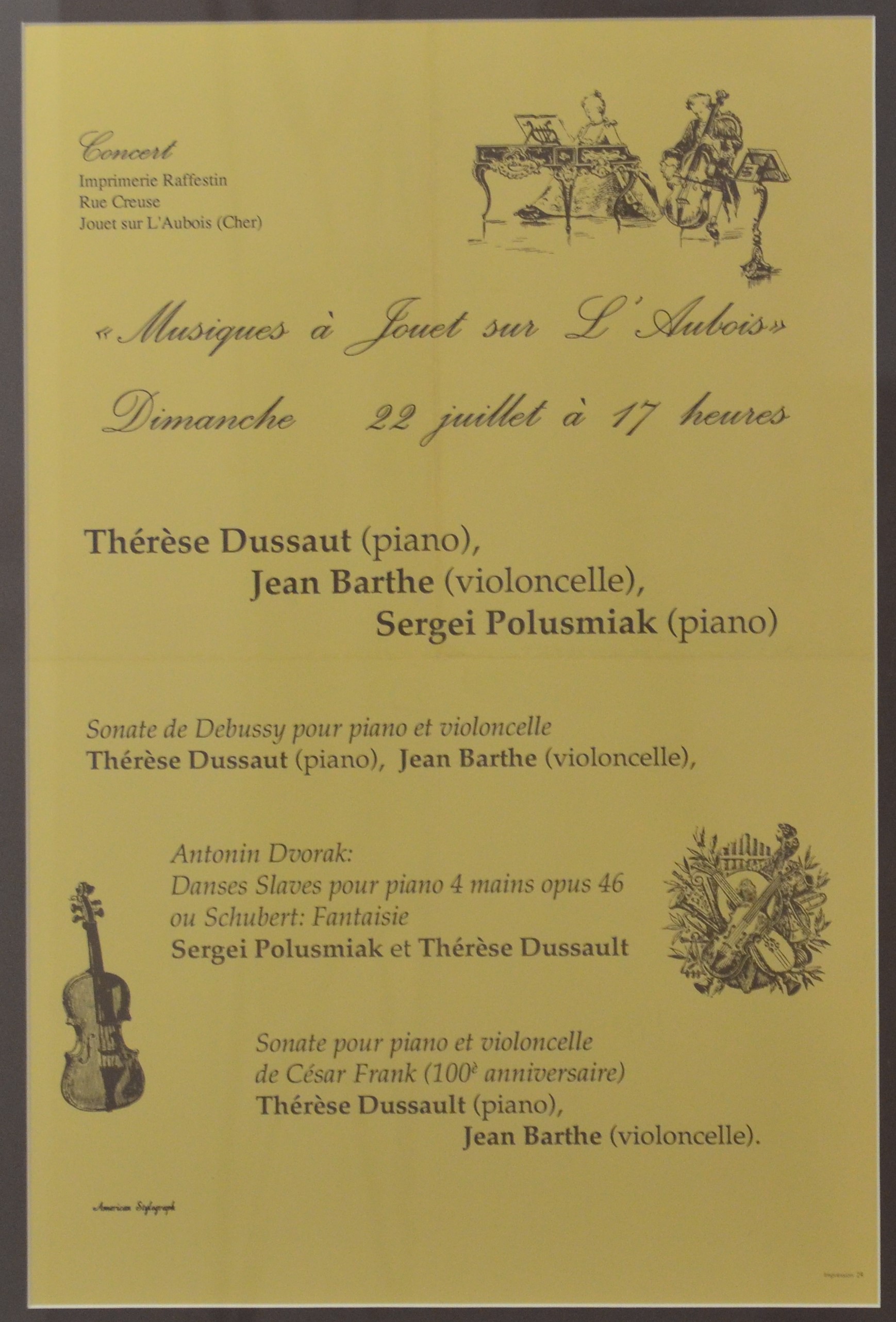 Sergei Polusmiak's French Concert Poster